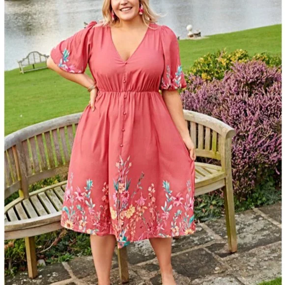 Puff Sleeve Shein Plus Size Sale SHEIN Plus Floral Print Puff